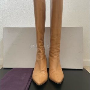 Jimmy Choo knee high boots in Neutral